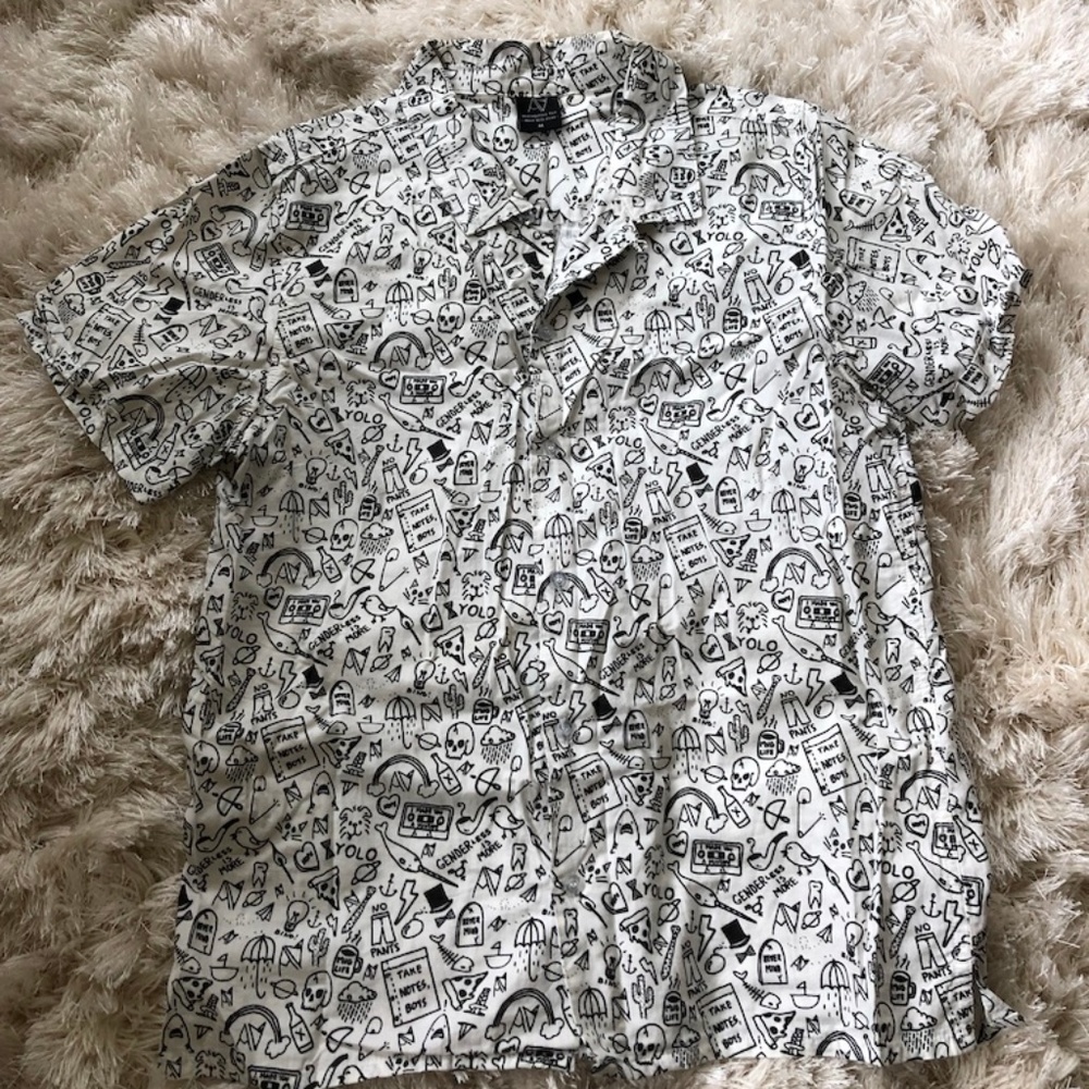 AndrogynousFox Stick n' Poke Button Up